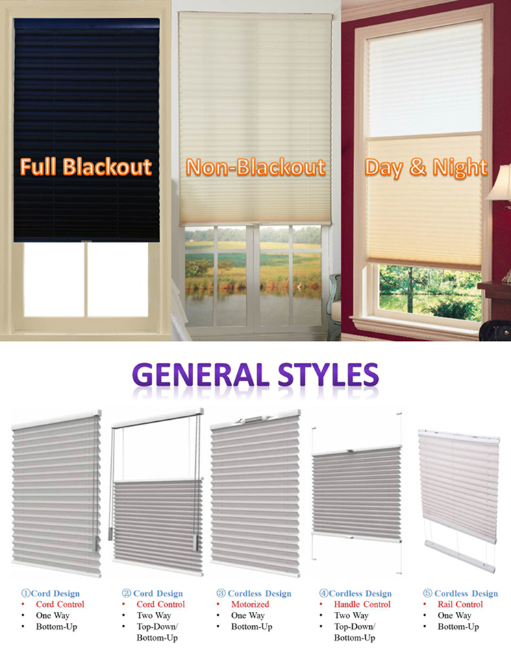 Pleated Shades Cordless